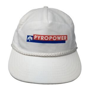 Pyropower Snapback 5 Panel White One Size Adjustable Rope Designer Award